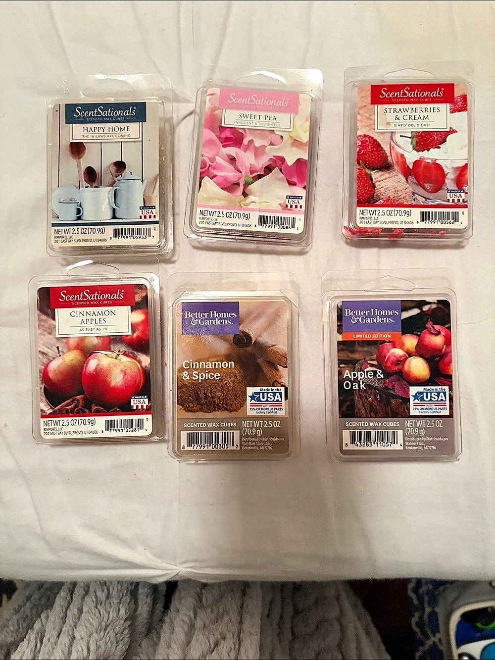 Scentsational Wax Melts 6-Pack in Red & Brown NWT
